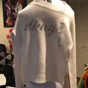 Cream sweater DKNY